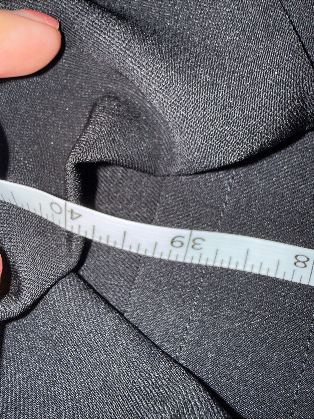 Classic Pleated Black Straight-Leg Trouser Dress Pants - Picture 6 of 7